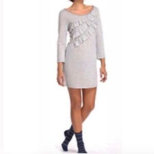 Lili's Closet Anthropologie Ruffle Grey Dress